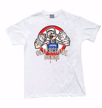 Chosen Old School Boxing Tshirt-white